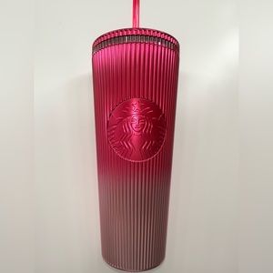 New Starbucks Pink Ombré Tumbler 24 OZ/ 710 ML
